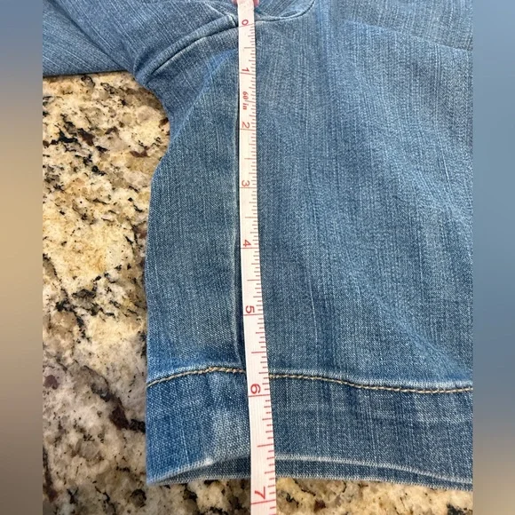 Talbots Stretch chino style denim jean shorts medium wash SZ 10 - Picture 9 of 11